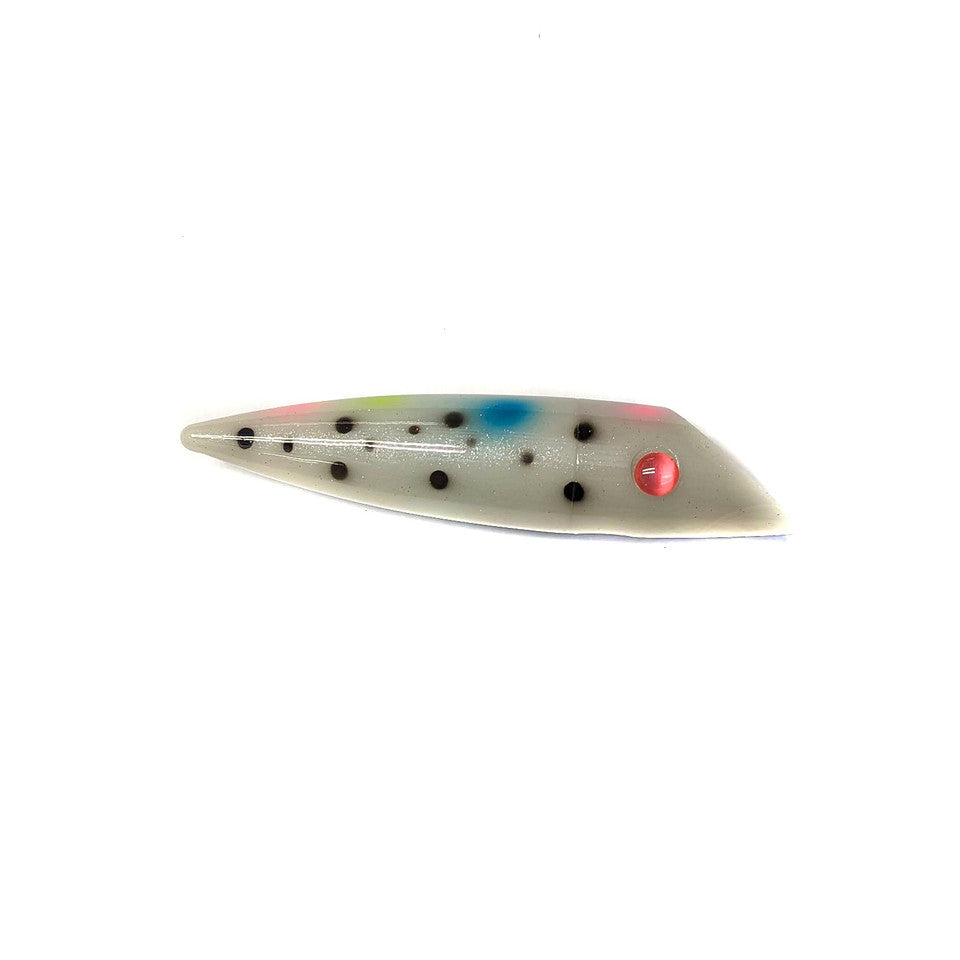 Salmon Candy Pearl Black Dots Plug
