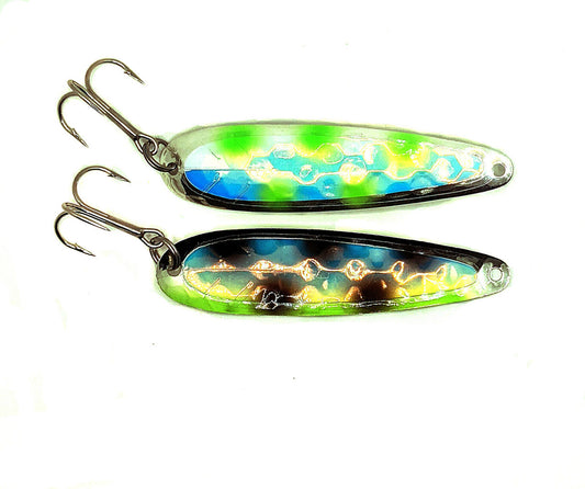 Salmon Candy UV Lance's 2 Face Silver Magnum Spoon