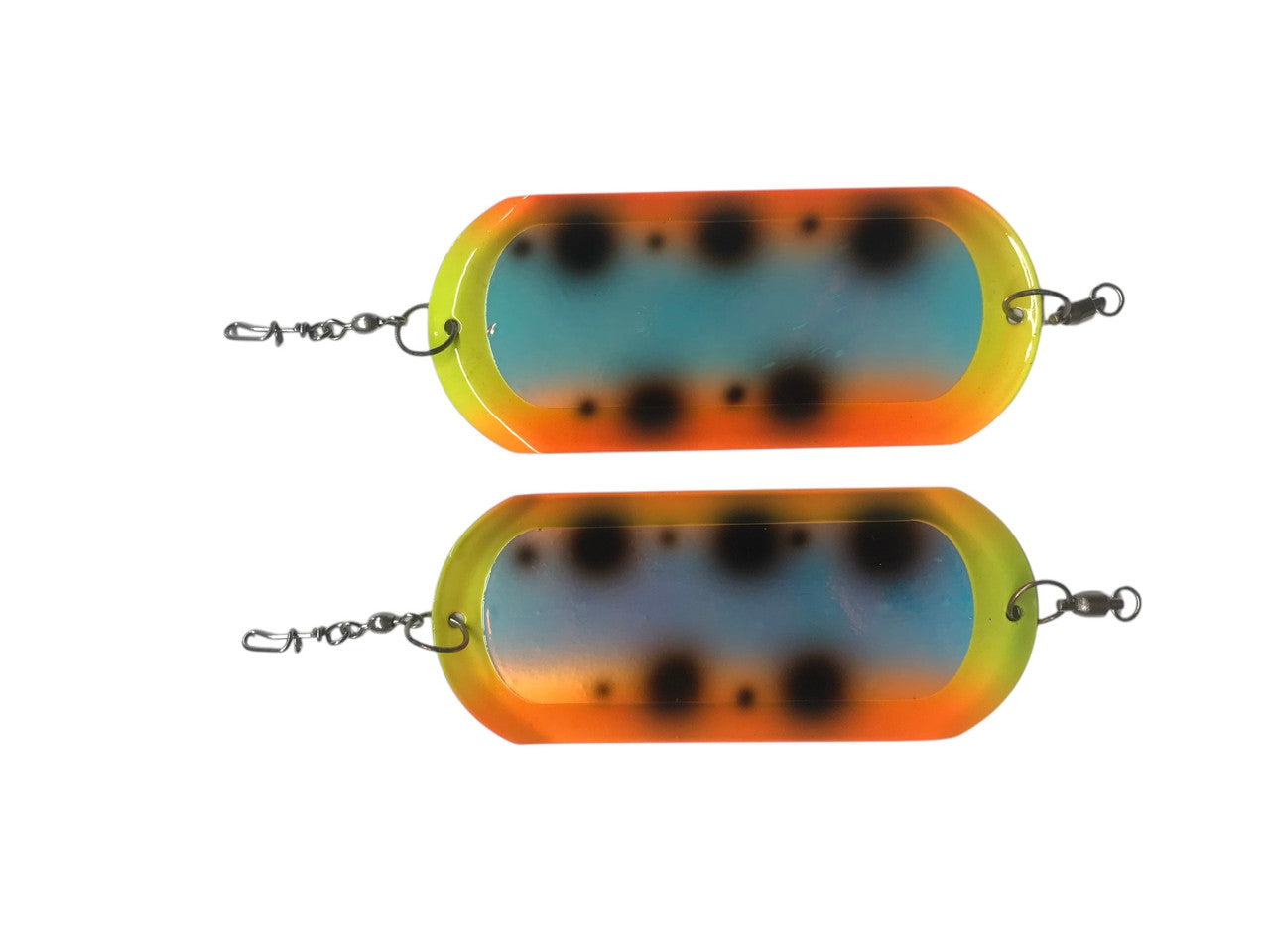 Salmon Candy Cheeta UV Chartreuse Double Wide Dodger