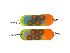 Salmon Candy Orange Nose UV Chartreuse Double O Dodger