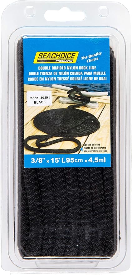 1/2" x 25' Black Dock Line