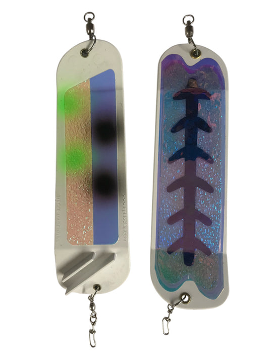 Salmon Candy White Mega Bam 11" Flasher